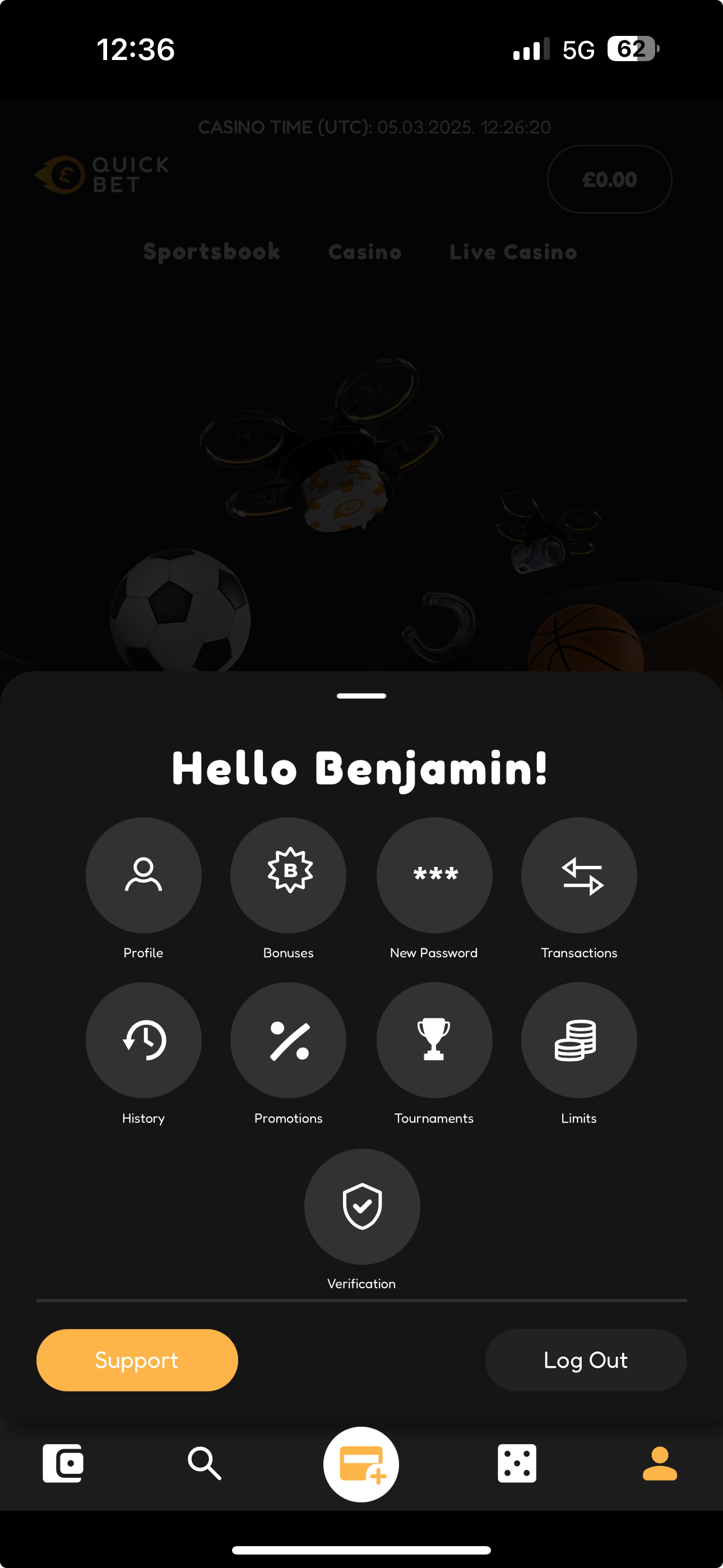 Quickbet Transactions