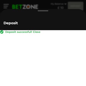 Betzone deposit confirmation