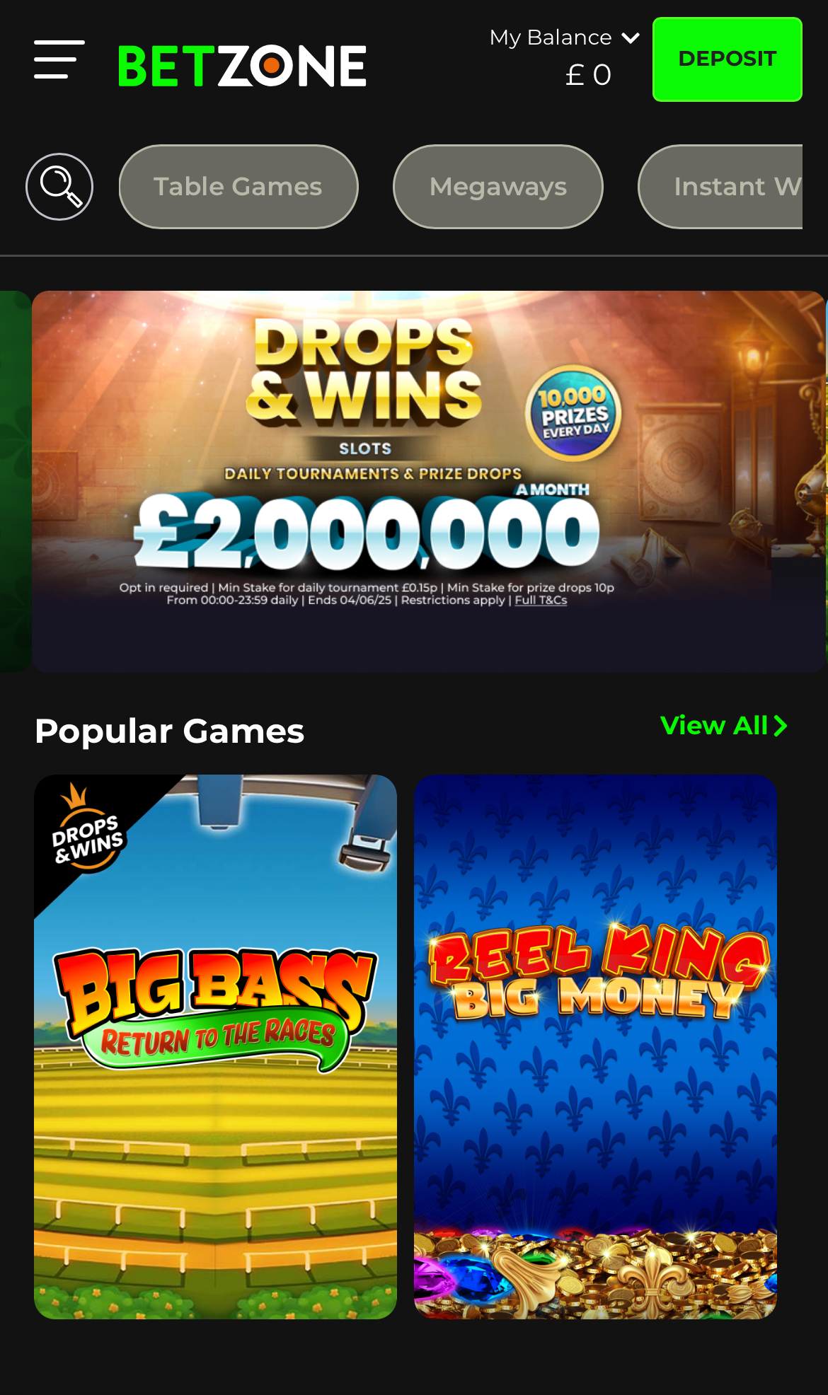 Betzone Deposit step 1