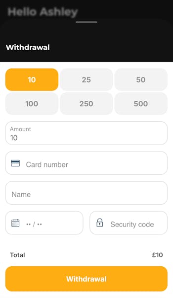 Withdrawal Selection