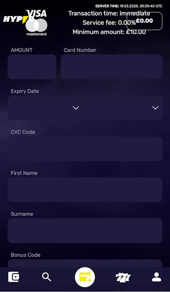 Hyper Sport Deposit Process Step 3