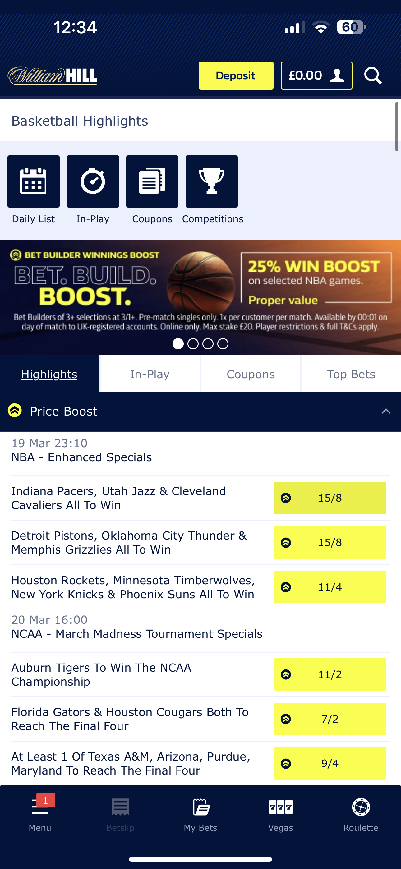 William Hill Basketball