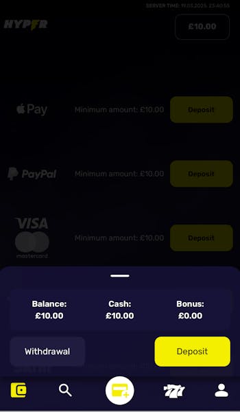 Hyper Sport Withdrawal Step 1