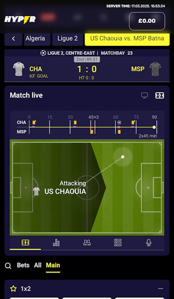 Hyper In-Play Sports