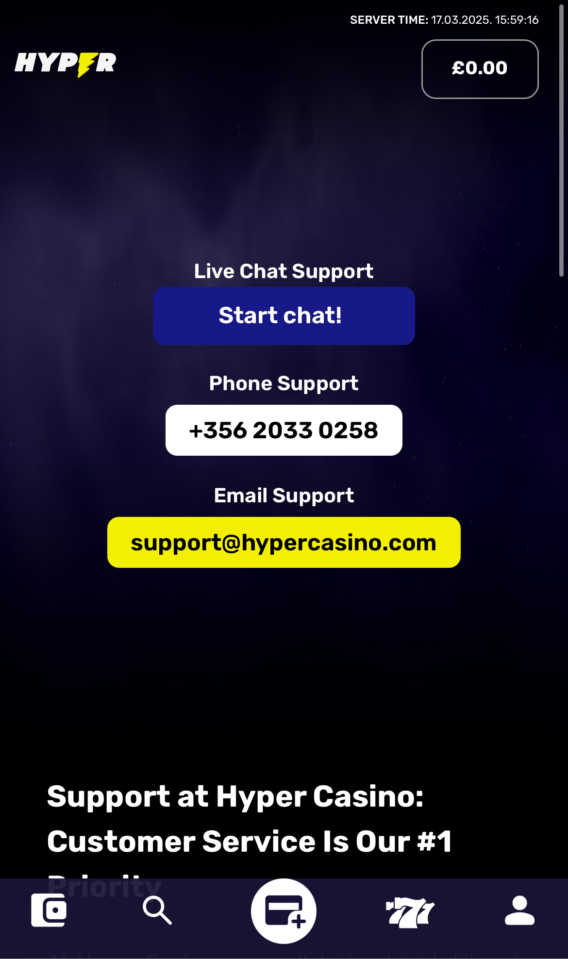 Hyper Sport Customer Support