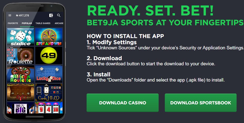 Bet9ja Mobile betting apps