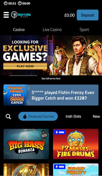 Neptune Play Deposit Process