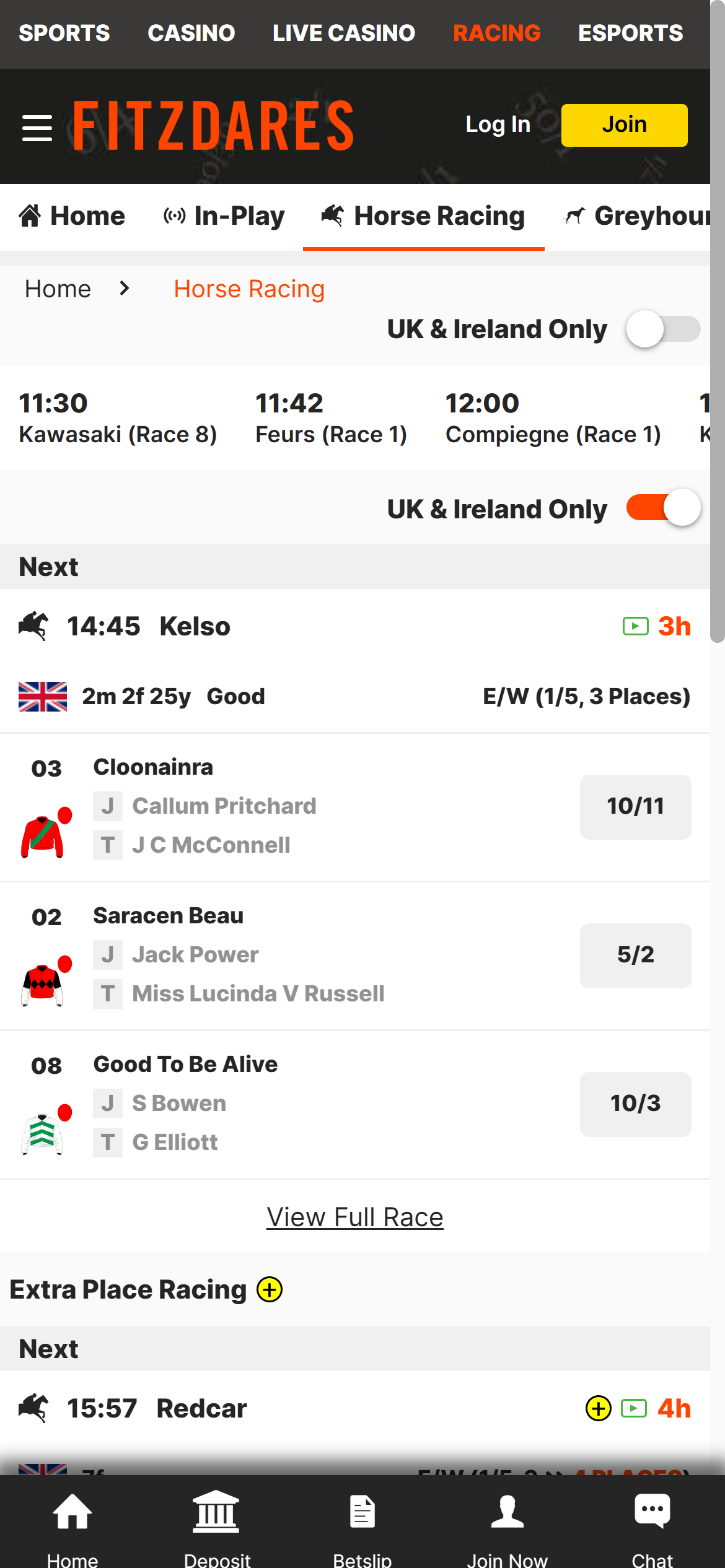 Fitzdares horse racing 