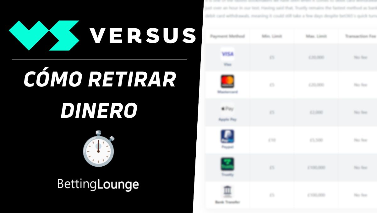 Versus cómo retirar dinero