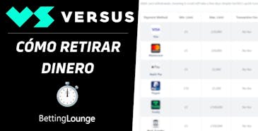 Versus cómo retirar dinero
