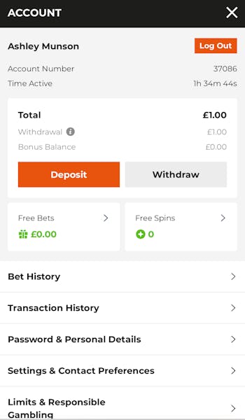 AK Bets Withdraw Button
