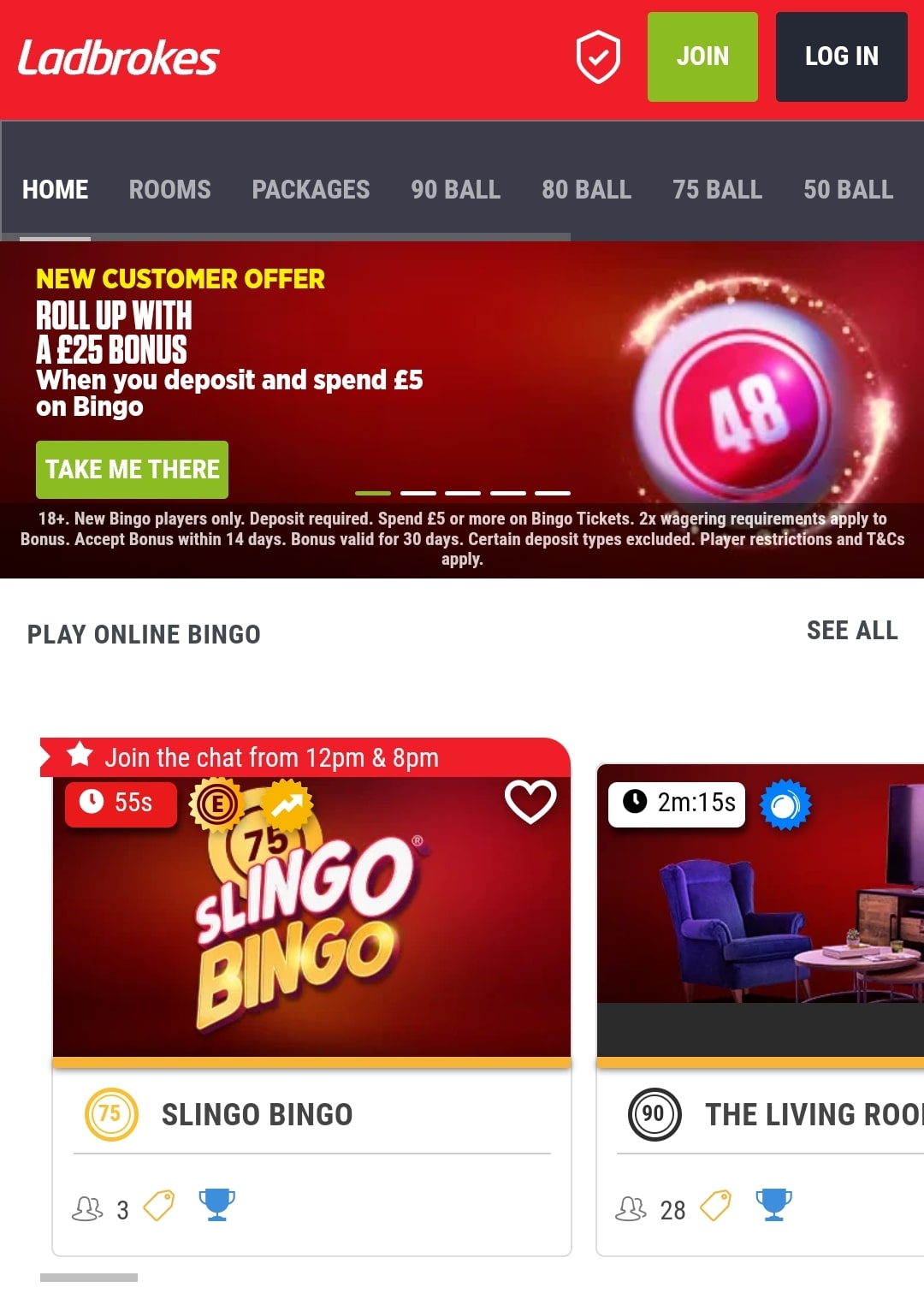 Ladbrokes Bingo