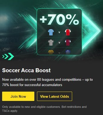 bet365 soccer acca boost