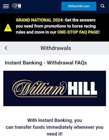 William Hill Banking