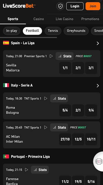 LiveScore Bet Streaming