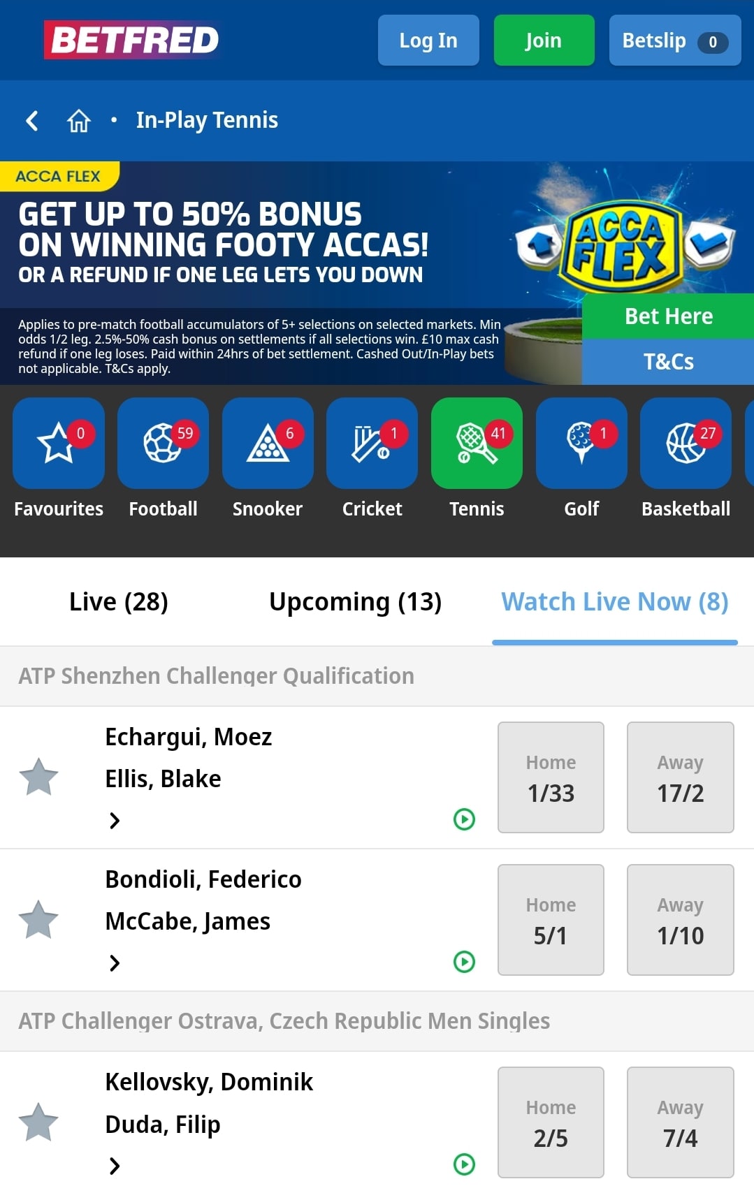 Betfred Watch Live