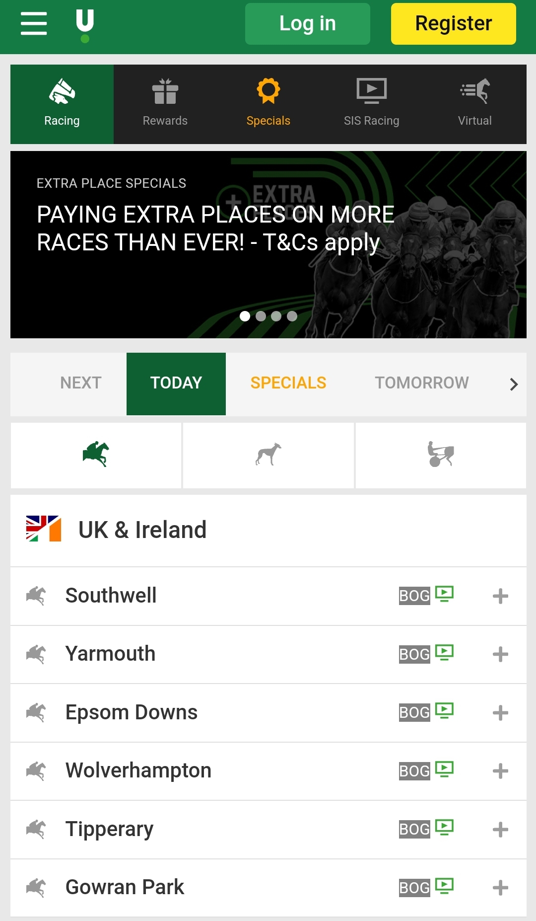 Unibet Racing Streaming