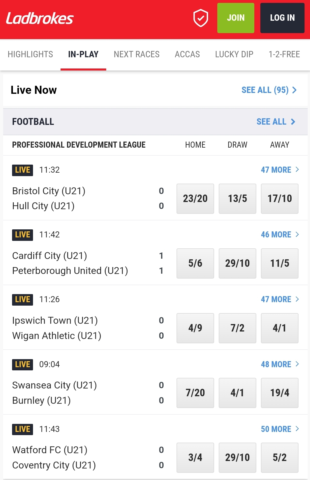 Ladbrokes live betting