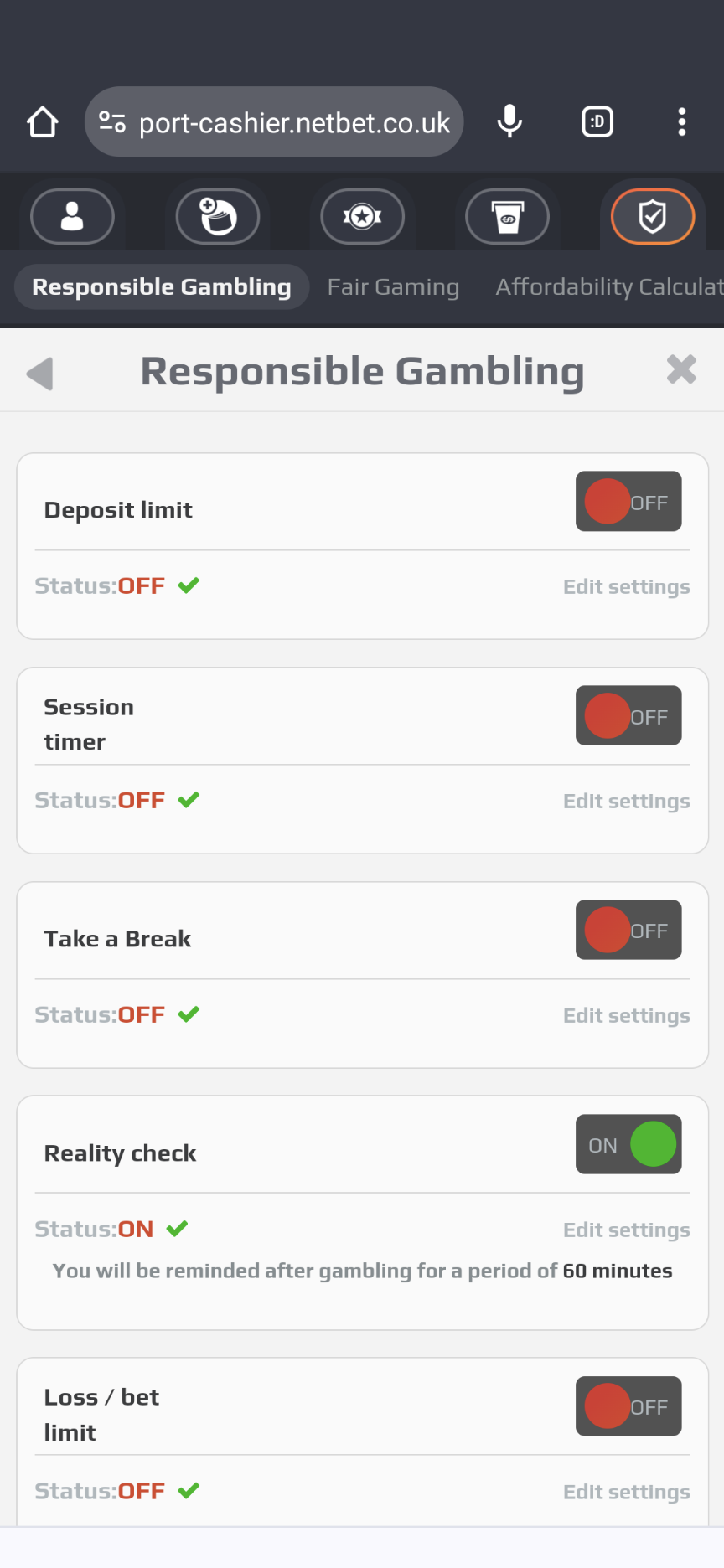 netbet responsible gambling