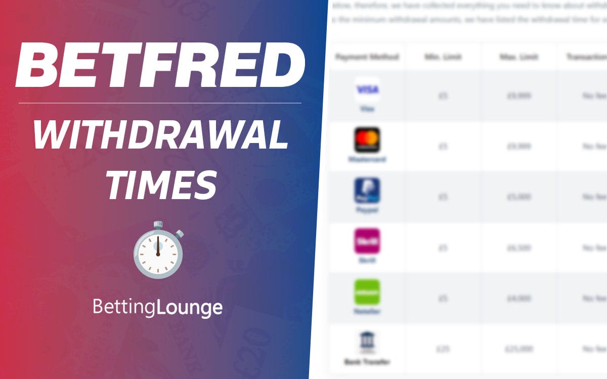 Betfred withdrawal time
