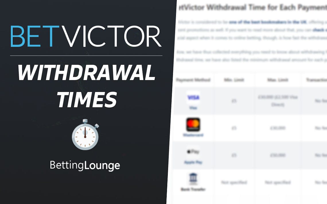 BetVictor withdrawal time