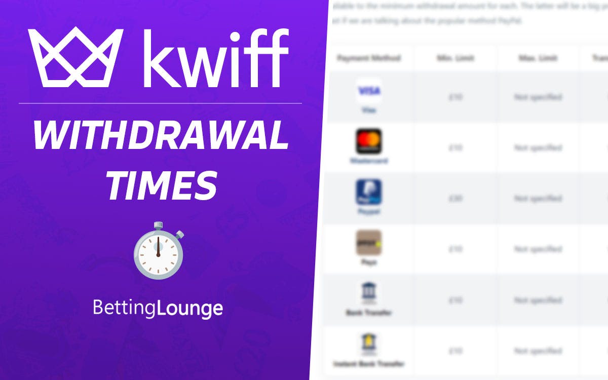 Kwiff withdrawal time