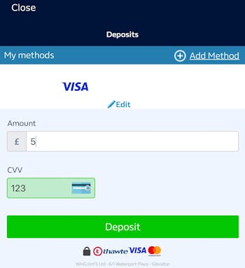 William Hill Deposit 4