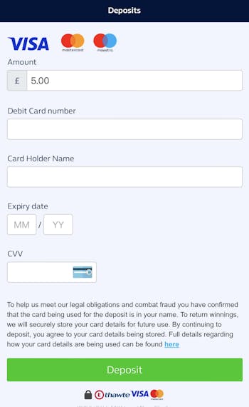 William Hill Deposit 1