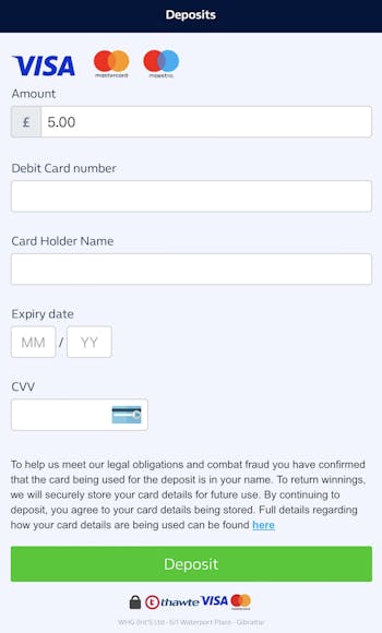 William Hill Deposit 2