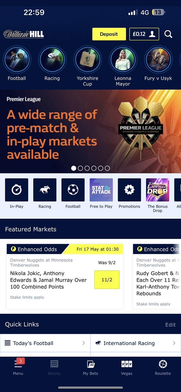 William Hill Deposit 1