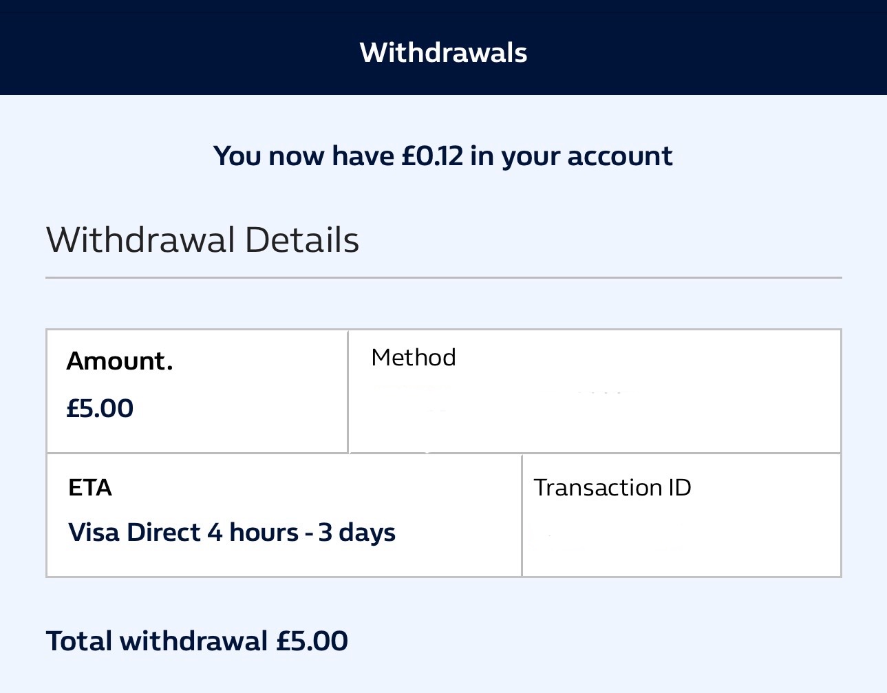 William Hill Withdrawal 3
