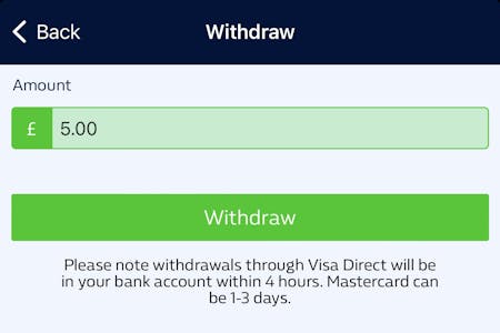 William Hill Withdrawal 1