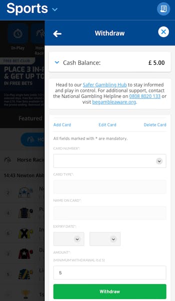 Betfred Withdrawal 3