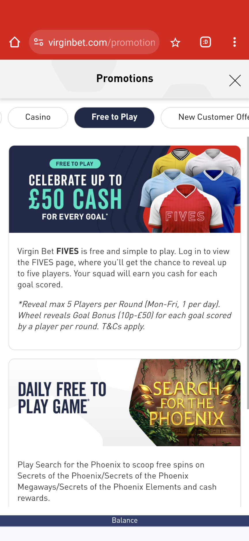 Virgin Bet Promotions