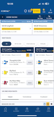 coral app horse racing