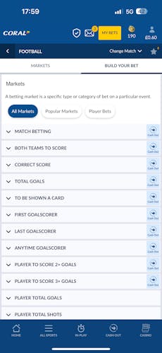 coral bet builder app