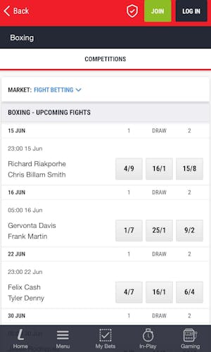 Ladbrokes boxing betting UK