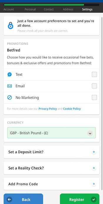 betfred sign-up 5