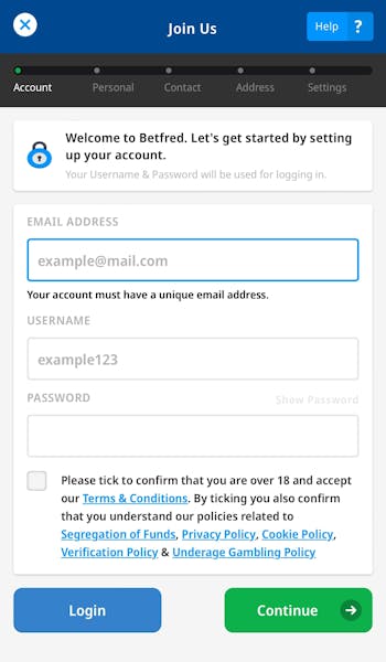 Betfred sign-up 2