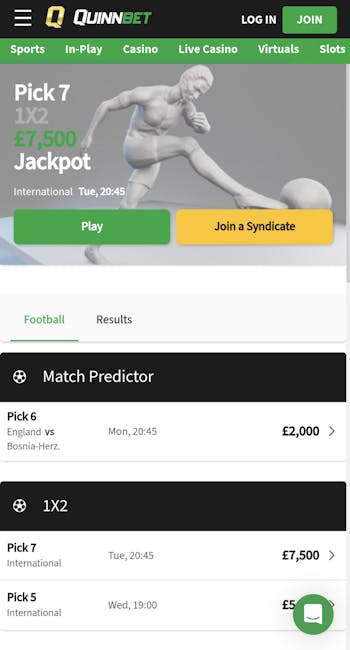 Quinnbet pool betting UK