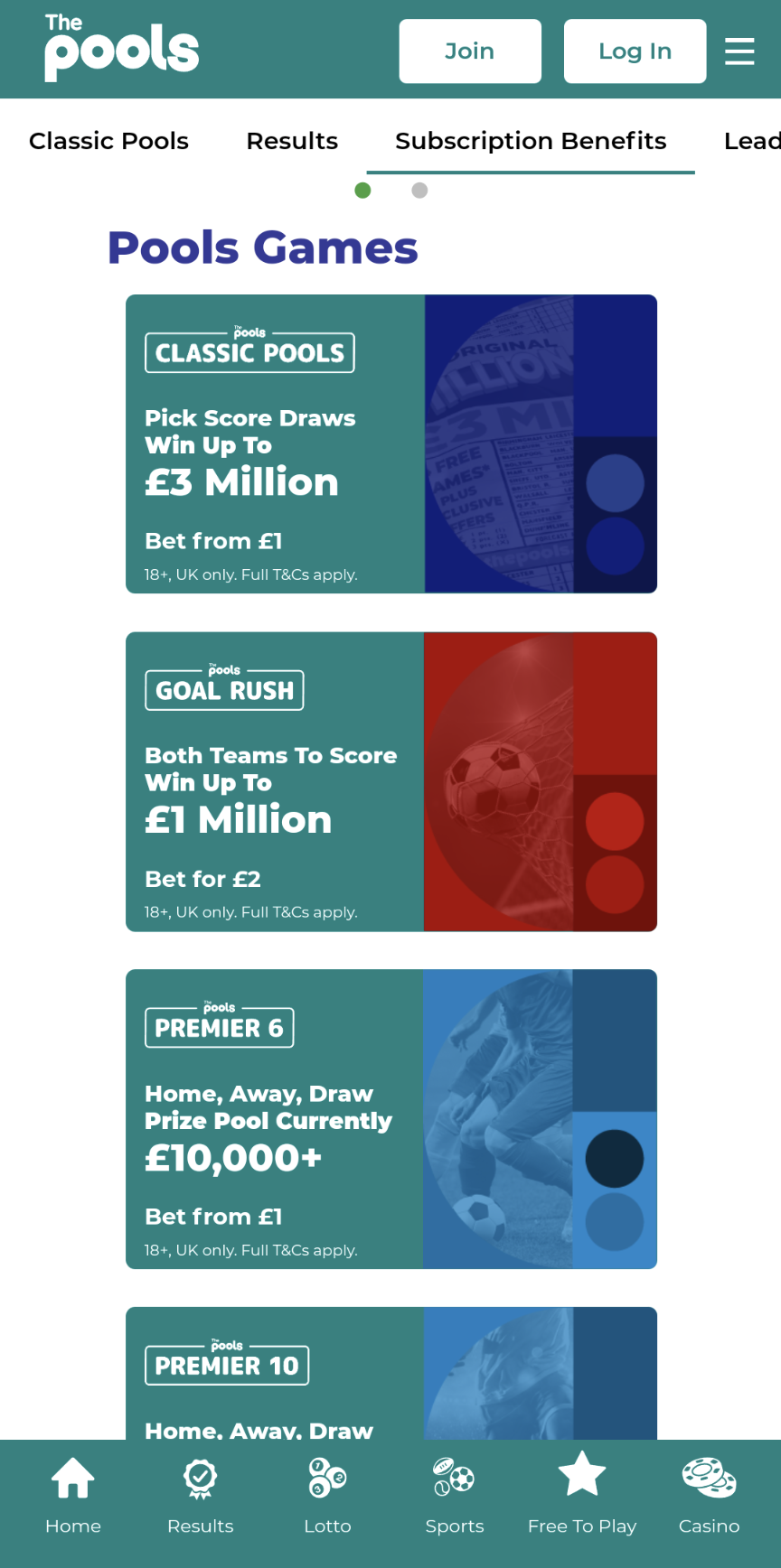 ThePools pool betting