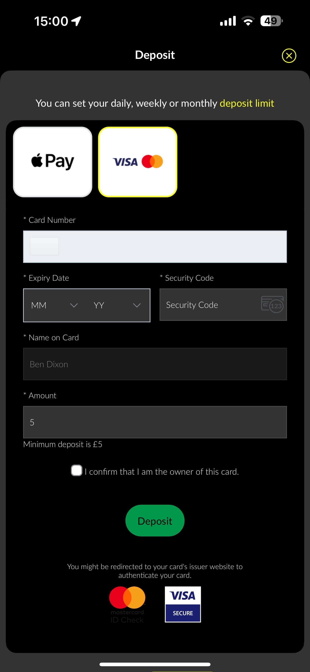 Parimatch deposit 2 and 3