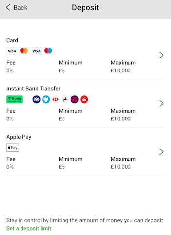 Unibet deposit 2