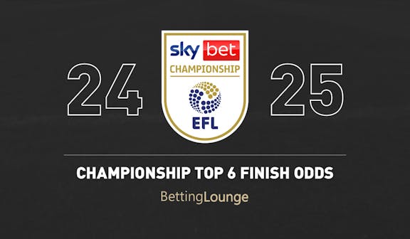 championship top 6 finish odds 24-25