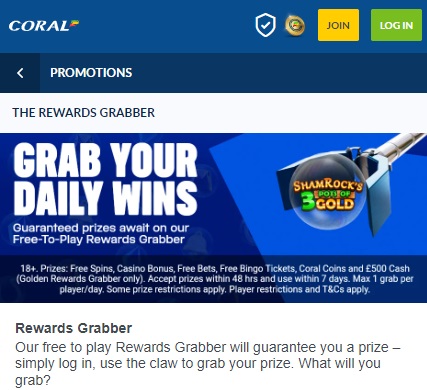 coral rewards grabber