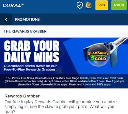 coral rewards grabber