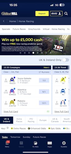 William Hill App Horse Racing