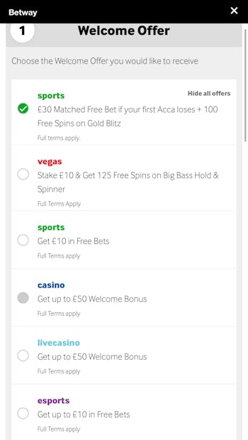 Betway registration app 2