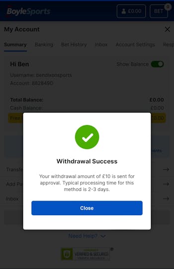 BoyleSports Withdrawal 3