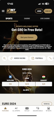 BetMGM registration 1